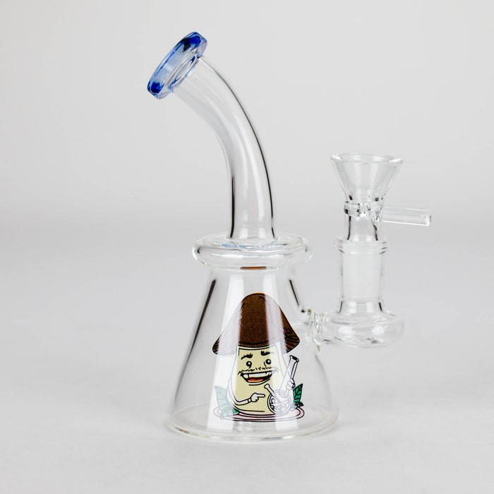 6.5″ Cartoon PrintGlass Bong [F230829-2D] Glass Bong Canadian Distributor Blue (Sticker 5)
