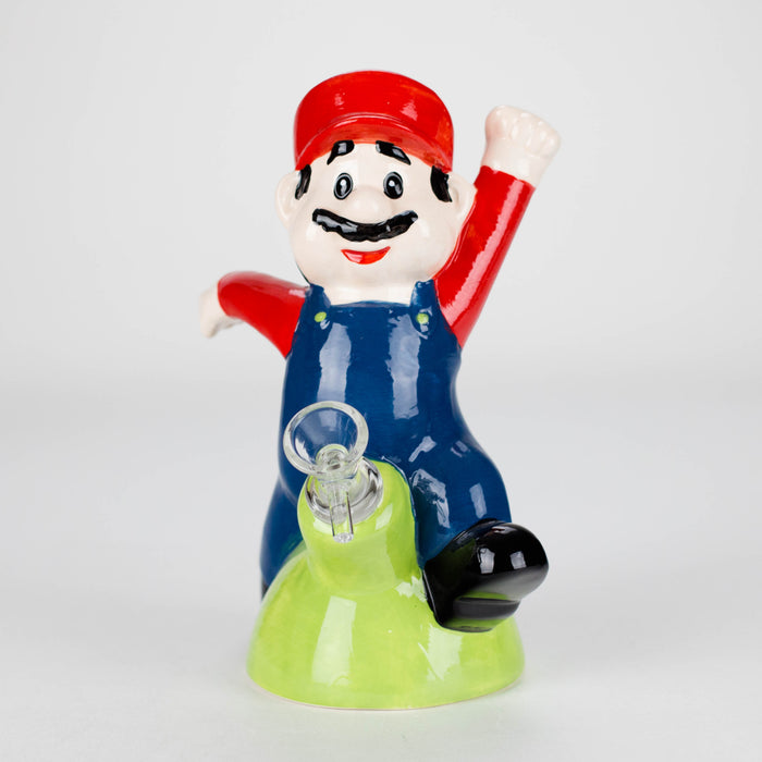 7.5″ Mario Design Ceramic Bong – Retro Gaming-Inspired Collectible [ES087WP] Ceramic Bong Canadian Distributor