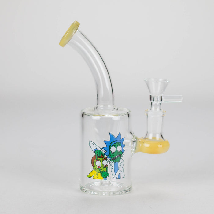 6.5″ Cartoon Print Glass Bong [F230829-2E] Glass Bong Canadian Distributor Yellow (Sticker 2)