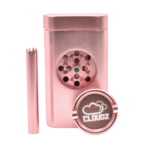 Cloudz | All-In-One Dugout Display Box – Grinder + Hitter – 12 Count Herb Grinder Cloudz Smoke