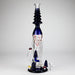 17" Enchanted Forest Glass Bong – Stemless Recycler with 14mm Bowl Joint Glass Bong RMG WHOLESALE Blue