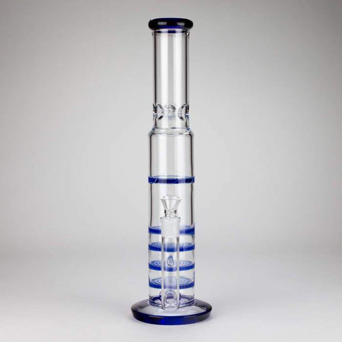 17" Blue Honeycomb Cycler Glass Bong – 4 Honeycomb Diffusers Bongs RMG WHOLESALE