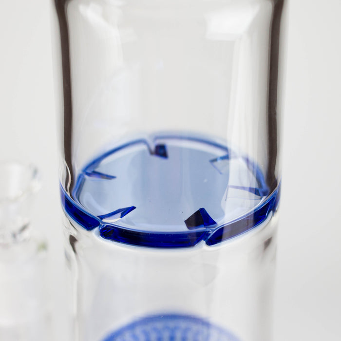 17" Blue Honeycomb Cycler Glass Bong – 4 Honeycomb Diffusers Bongs RMG WHOLESALE