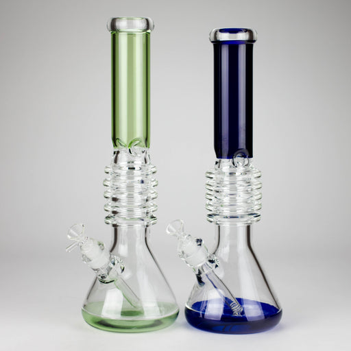 17" Ring Style Beaker Glass Bong – Spiral Neck | Ice Catcher | 14mm Bowl Joint Bongs RMG WHOLESALE