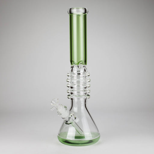 17" Ring Style Beaker Glass Bong – Spiral Neck | Ice Catcher | 14mm Bowl Joint Bongs RMG WHOLESALE Green