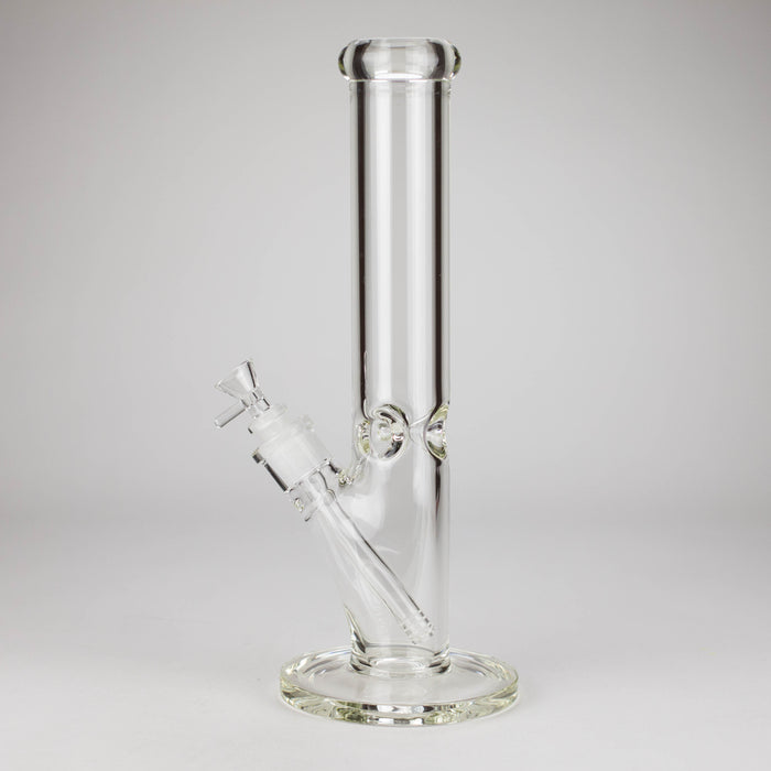 15" Cylindrical Clear Glass Water Pipe – 7mm Thick with Ice Catcher Straight Tube Bong with Wide Base & Deep Bowl Glass Bong RMG WHOLESALE
