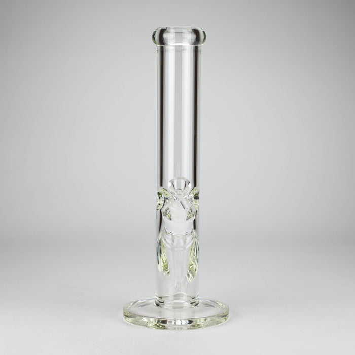 15" Cylindrical Clear Glass Water Pipe – 7mm Thick with Ice Catcher Straight Tube Bong with Wide Base & Deep Bowl Glass Bong RMG WHOLESALE