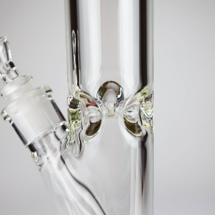 15" Cylindrical Clear Glass Water Pipe – 7mm Thick with Ice Catcher Straight Tube Bong with Wide Base & Deep Bowl Glass Bong RMG WHOLESALE