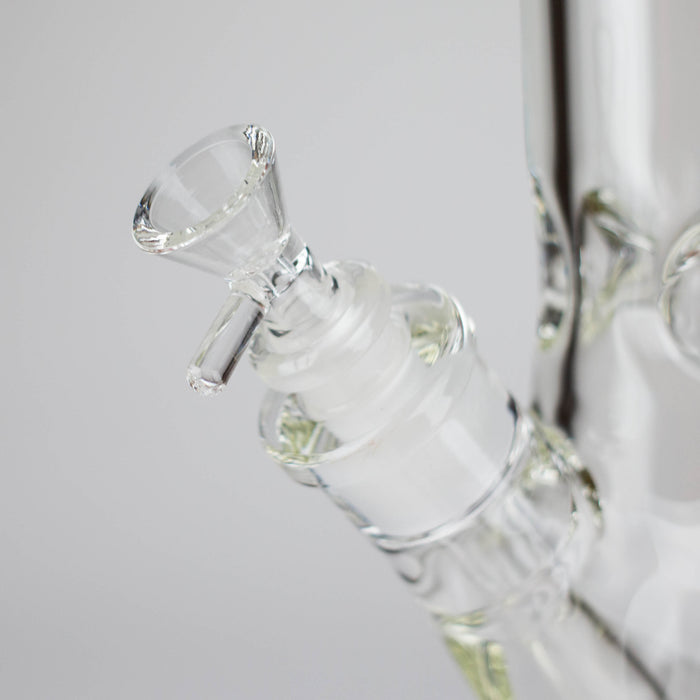 15" Cylindrical Clear Glass Water Pipe – 7mm Thick with Ice Catcher Straight Tube Bong with Wide Base & Deep Bowl Glass Bong RMG WHOLESALE