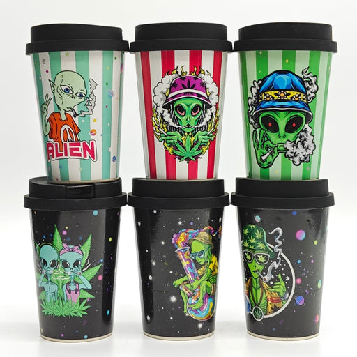 Coffee Cup Bong with ceramic bowl - Assorted Design [SP1061P-A]_1