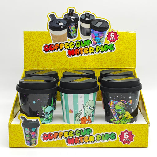 Coffee Cup Bong with ceramic bowl - Assorted Design [SP1061P-A]_0