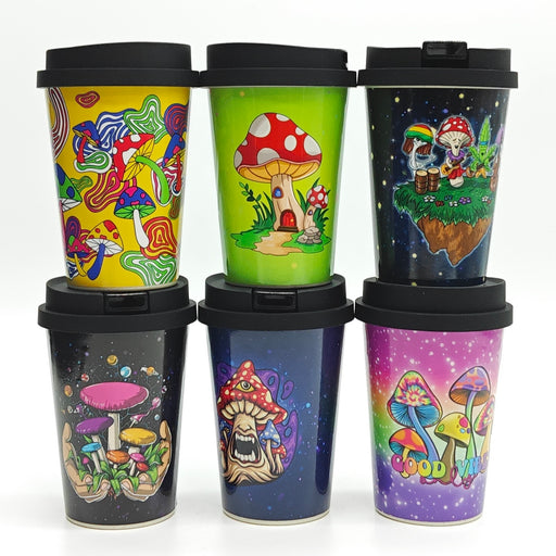 Coffee Cup Bong with ceramic bowl - Assorted Design [SP1061P-M]_1