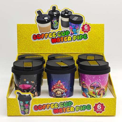 Coffee Cup Bong with ceramic bowl - Assorted Design [SP1061P-M]_0