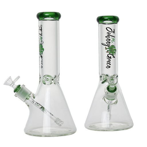 Johnny Green 12″ 9mm Beaker With Elephant Joint With Grid Percolator Slide – Green (MJG-002) Bongs Canadian Distributor