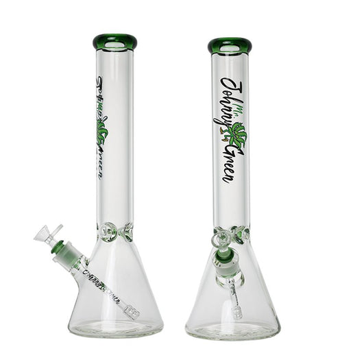 Johnny Green | 16″ 9mm Beaker with Elephant Joint and Grid Percolator Slide – Green (MJG-003) Bongs Canadian Distributor