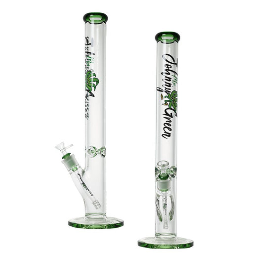 Johnny Green | 20″ 9mm Straight Tube with Grid Percolator Slide – Green (MJG-014) Bongs Canadian Distributor