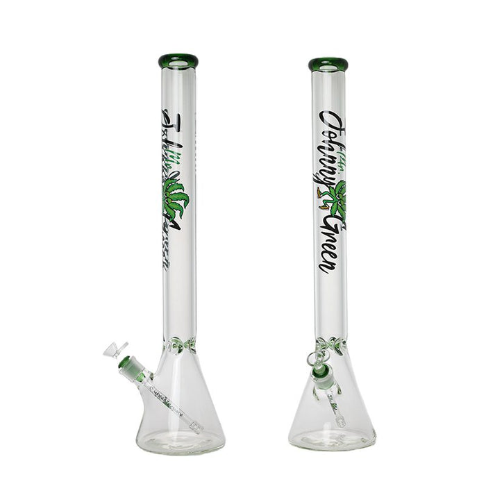 Johnny Green | 24″ 9mm Beaker with Elephant Joint and Grid Percolator Slide – Green (MJG-005) Glass Bong Canadian Distributor