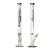 Johnny Green | 24″ 9mm Straight Tube with Grid Percolator Slide – Green (MJG-015) Straight Tube Bong Canadian Distributor