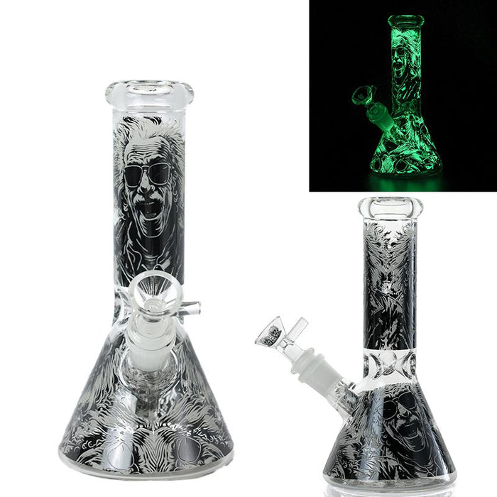 8″Glow In The Dark Glass bong – Assorted (CDGlOW-001-15)-Box of 15 Glass Bong Canadian Distributor