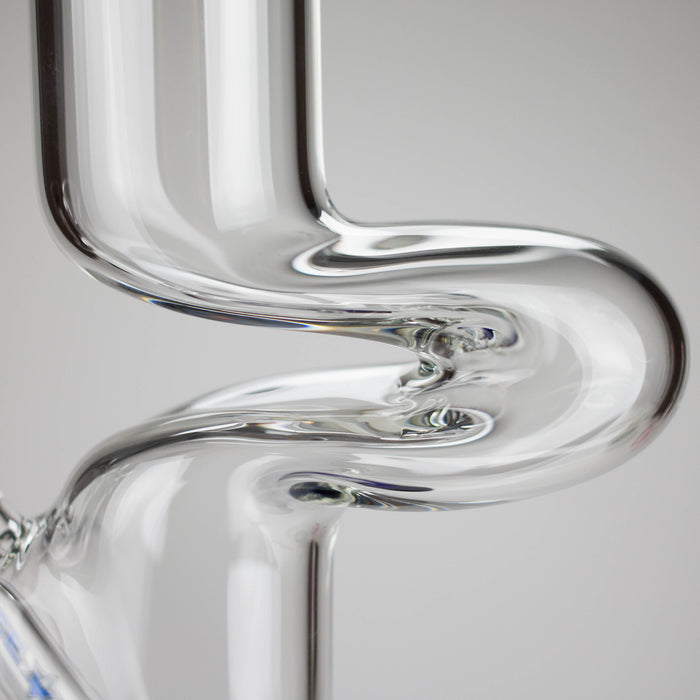 NG | 12" Zong Straight Bong – Colored Base & Slitted Downstem [G1103] Glass Bong High-End Brands Glass