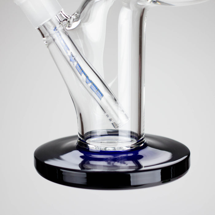 NG | 12" Zong Straight Bong – Colored Base & Slitted Downstem [G1103] Glass Bong High-End Brands Glass