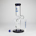 NG | 12" Zong Straight Bong – Colored Base & Slitted Downstem [G1103] Glass Bong High-End Brands Glass