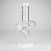 NG | 12" Zong Straight Bong – Colored Base & Slitted Downstem [G1103] Glass Bong High-End Brands Glass WHITE