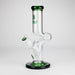 NG | 12" Zong Straight Bong – Colored Base & Slitted Downstem [G1103] Glass Bong High-End Brands Glass GREEN