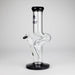NG | 12" Zong Straight Bong – Colored Base & Slitted Downstem [G1103] Glass Bong High-End Brands Glass BLACK