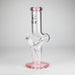 NG | 12" Zong Straight Bong – Colored Base & Slitted Downstem [G1103] Glass Bong High-End Brands Glass PINK