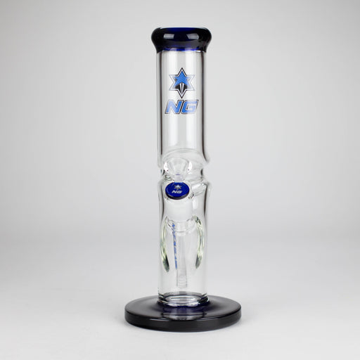 NG | 12" Zong Straight Bong – Colored Base & Slitted Downstem [G1103] Bongs High-End Brands Glass
