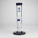 NG | 12" Zong Straight Bong – Colored Base & Slitted Downstem [G1103] Glass Bong High-End Brands Glass