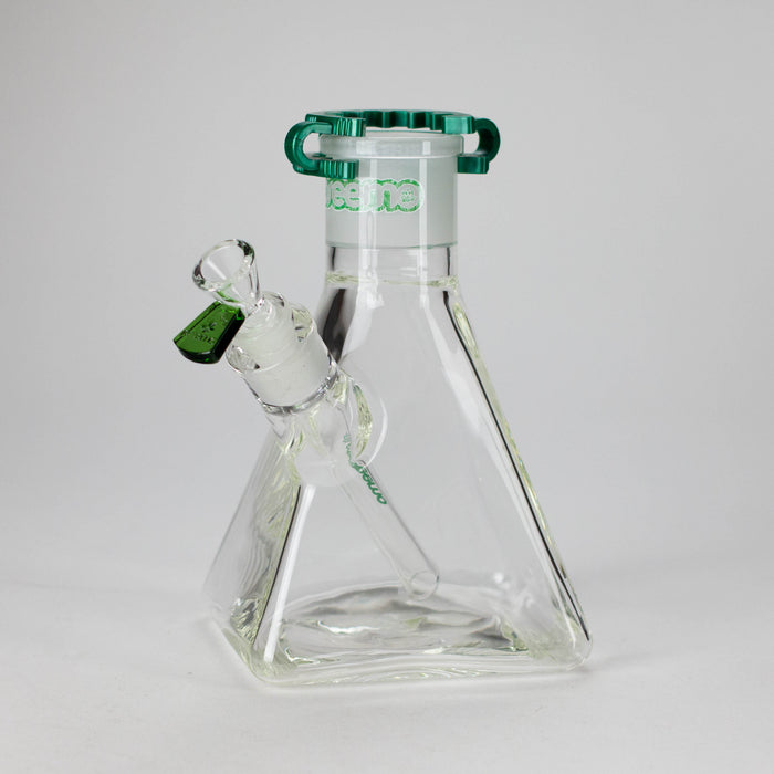 Preemo | 8" Pyramid Beaker Base – 7mm Thick Glass DIY Piece [P006] Glass Bong preemo GREEN