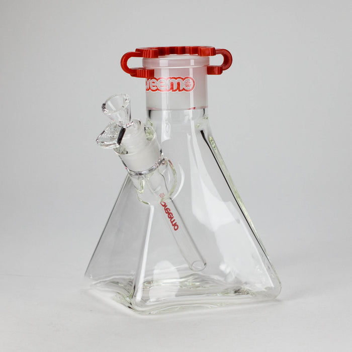 Preemo | 8" Pyramid Beaker Base – 7mm Thick Glass DIY Piece [P006] Glass Bong preemo RED