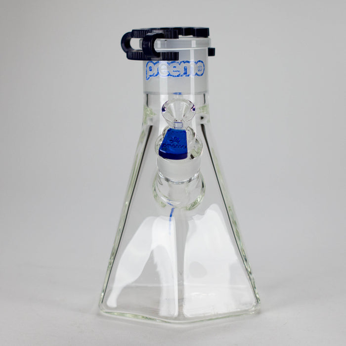 Preemo | 8" Hexagonal Beaker Base – 7mm Thick Geometric Glass [P028] Bongs preemo