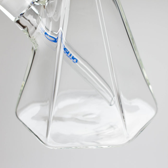 Preemo | 8" Hexagonal Beaker Base – 7mm Thick Geometric Glass [P028] Bongs preemo