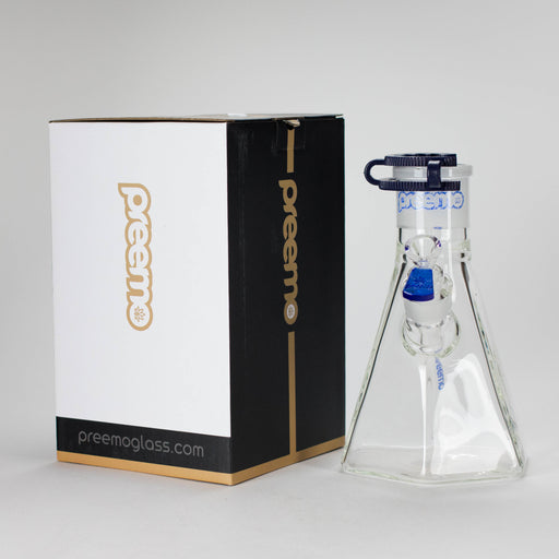 Preemo | 8" Hexagonal Beaker Base – 7mm Thick Geometric Glass [P028] Bongs preemo