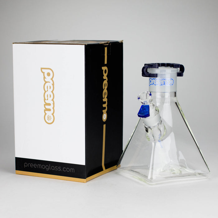 Preemo | 8" Pyramid Beaker Base – 7mm Thick Glass DIY Piece [P006] Glass Bong preemo