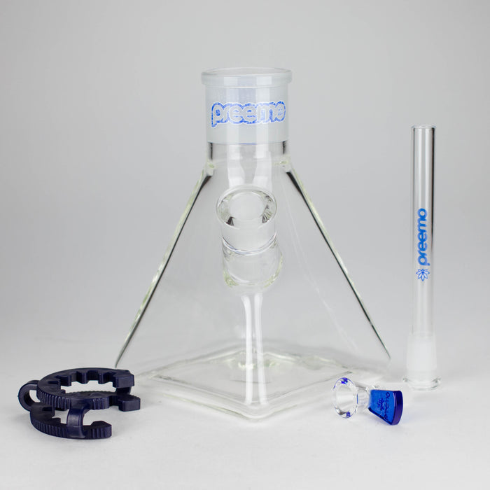 Preemo | 8" Pyramid Beaker Base – 7mm Thick Glass DIY Piece [P006] Glass Bong preemo