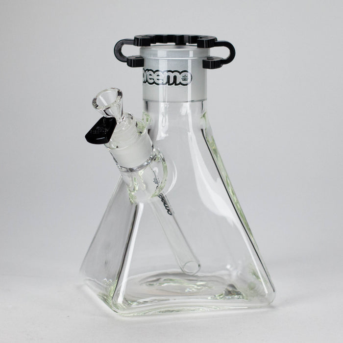 Preemo | 8" Pyramid Beaker Base – 7mm Thick Glass DIY Piece [P006] Glass Bong preemo BLACK