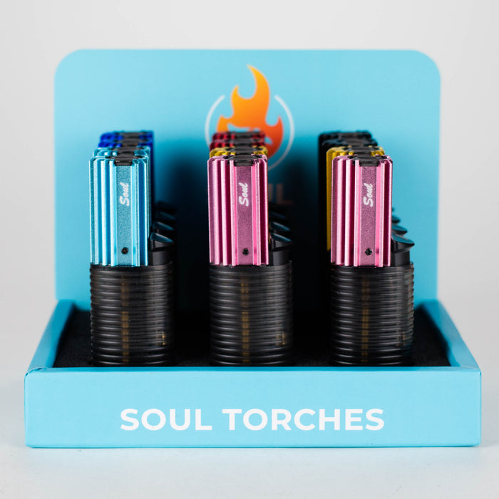 Soul Torches | Multi Color Torch lighter - 12 Count Display [1818] Lighters Canadian Distributor