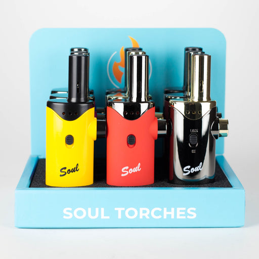 Soul Torches | Multi Color Torch lighter - 9 Count Display [1814] Lighters Canadian Distributor