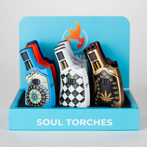 Soul Torches | Multi Color Torch lighter - 9 Count Display [1813] Lighters Canadian Distributor