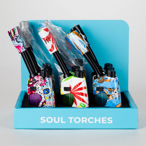 Soul Torches | Multi-Color Torch Lighter - 9 Count Display [1811] Lighters Canadian Distributor