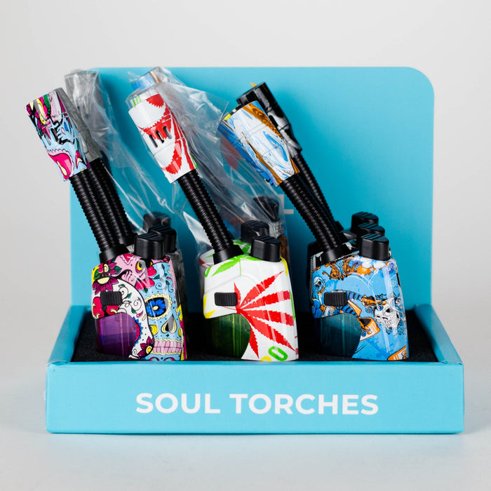Soul Torches | Multi-Color Torch Lighter - 9 Count Display [1811] Lighters Canadian Distributor