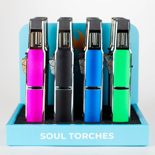 Soul Torches | Multi Color Torch lighter - 12 Count Display [1815] Lighters Canadian Distributor