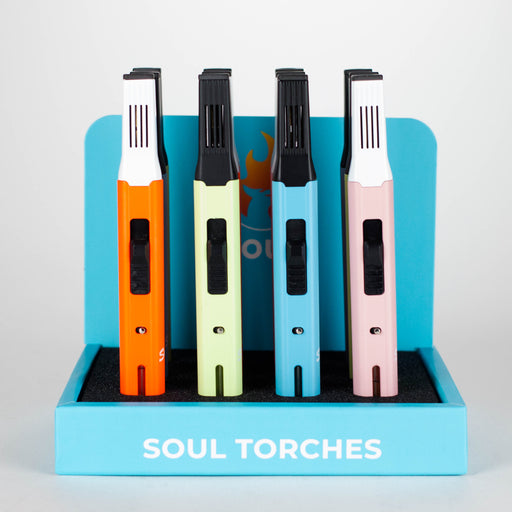 Soul Torches | Multi-Color Refillable Torch Lighter – 12 Count Display [1816] Lighters Canadian Distributor