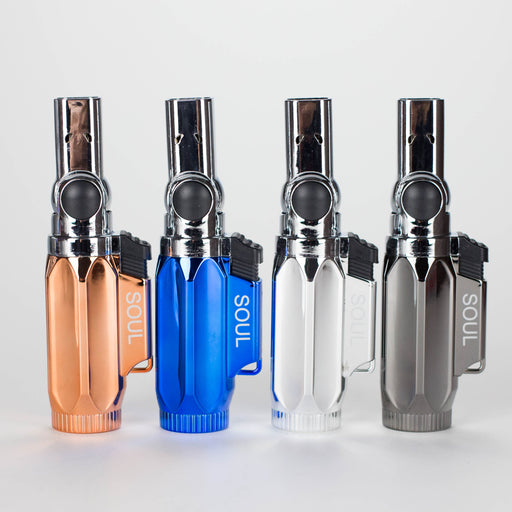 Soul Torch | 4 Jet Flames Torch Lighter – 12 Count Display [15169] | Rotatable Angle Nozzle Lighters Canadian Distributor