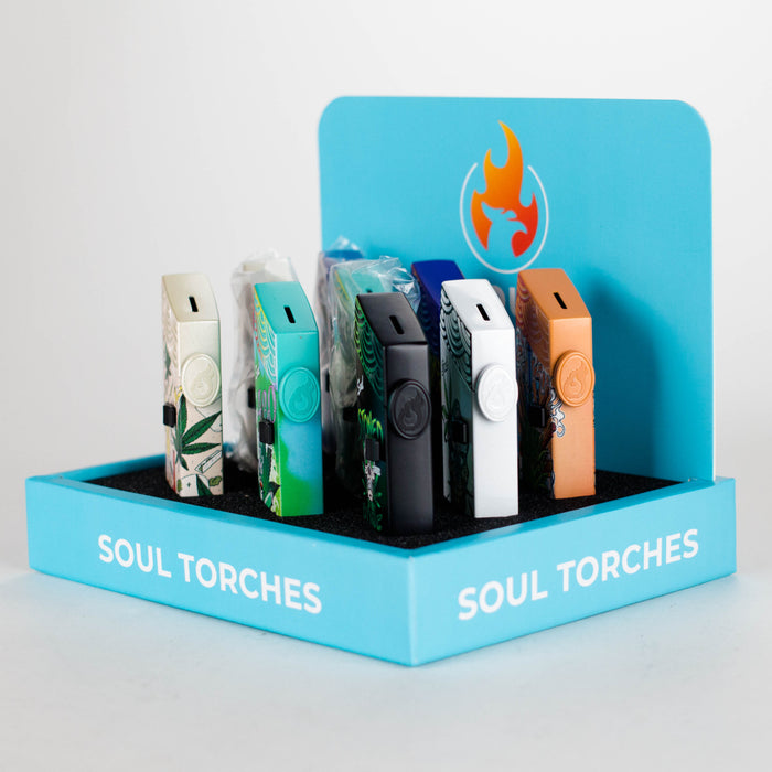 Soul Torches | Multi Color Torch lighter - 9 Count Display [1806] Lighters Canadian Distributor