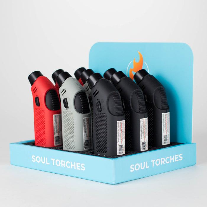Soul Torches | Multi Color Torch lighter - 9 Count Display [1828] Lighters Canadian Distributor